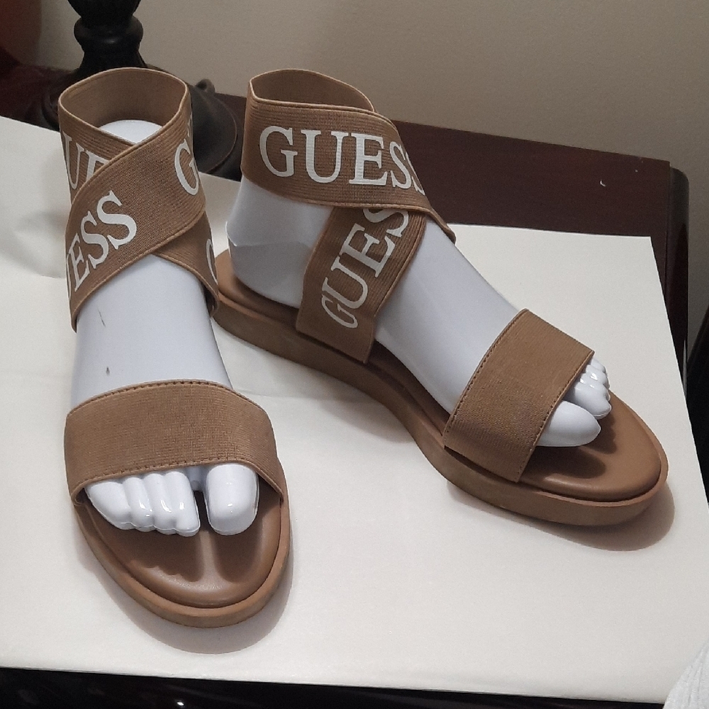 Guess Women's Brown Strap Sandals